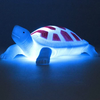 

Cartoon Warm Small Night Lights Turtle LED Switch Silicone Bedside Creative Animal Lamp for Kids Boys Girls Toys Holiday Gifts
