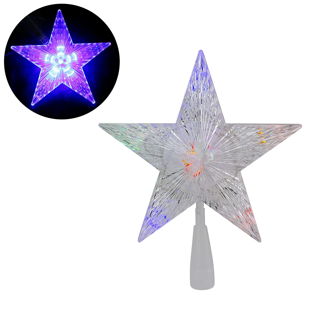 

Christmas Tree LED Star Light Up Tree Topper Decoration LED Lighting Battery Operated Xmas For Home Christmas Decorations