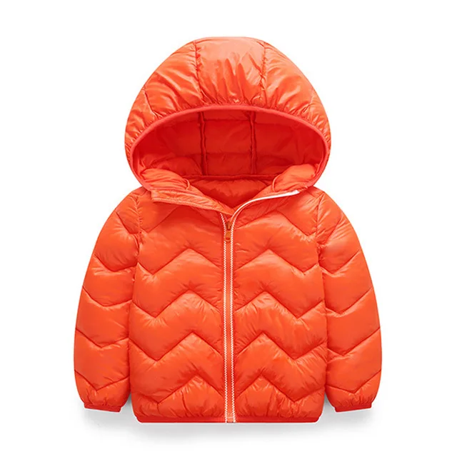 Осень-зима ; теплые куртки для девочек; пальто для мальчиков; куртки для маленьких девочек; детская верхняя одежда с капюшоном; пальто; детская одежда - Цвет: FC044-Orange