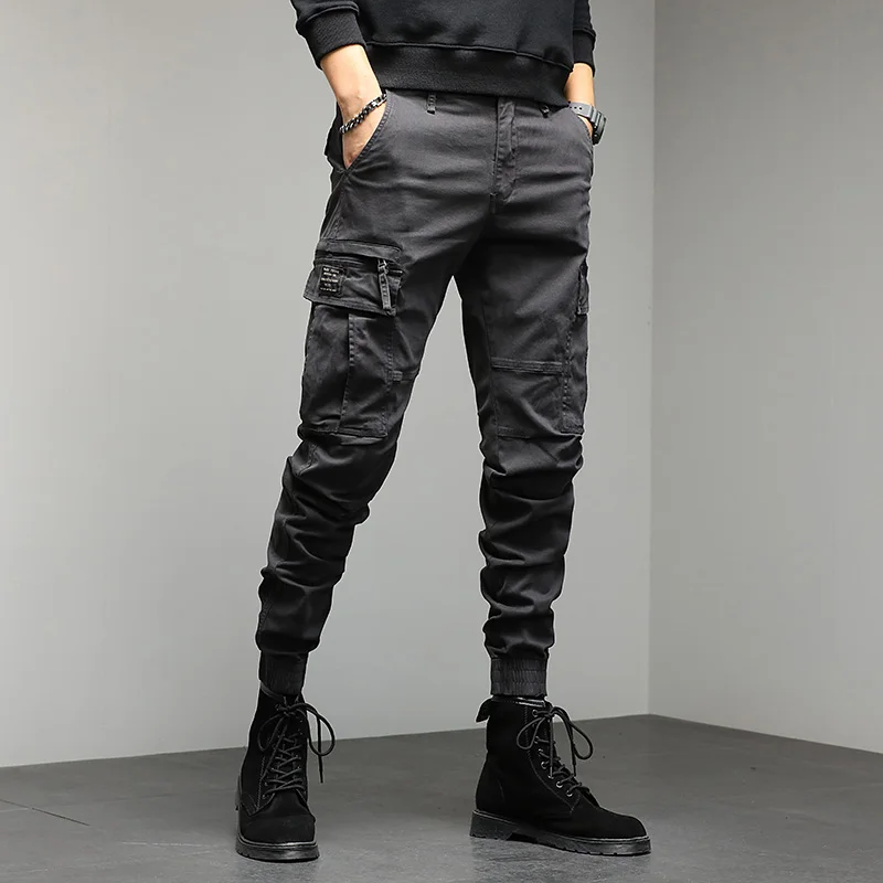 casual trousers for men Single Road Mens Cargo Pants Men Techwear Tactical Military Joggers Male Trousers Streetwear Casual Khaki Pants Men Plus Size men's casual pants not jeans