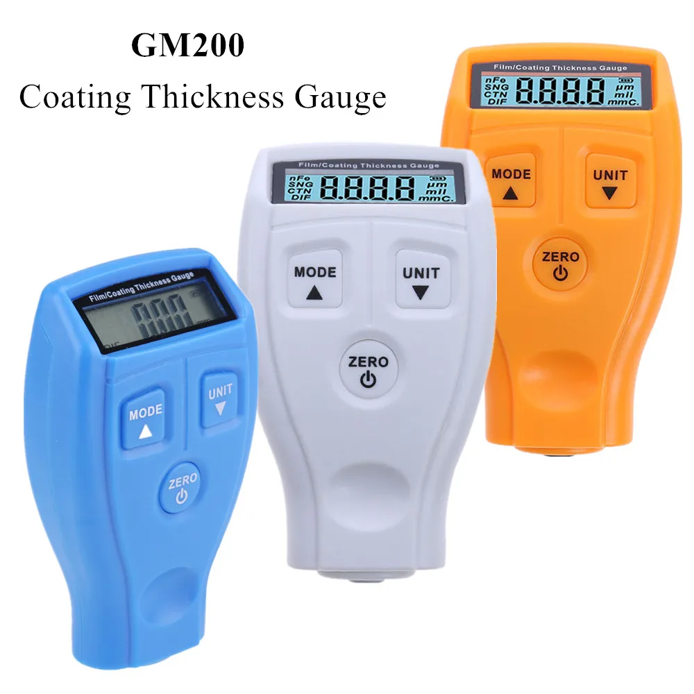 Paint Thickness Gauge GM200 Portable Car Paint Thickness Gauge Auto Film Coating Test Meter Automotive Manual Paint Fast And Efficient Measuring Tool