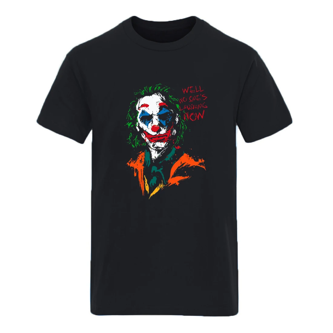 

The Joker Round Neck Oversize Mens T-shirts Summer Harajuku Clothing Tops Male Casual Hip Hop Tees 2020 Black Graphic Camisetas