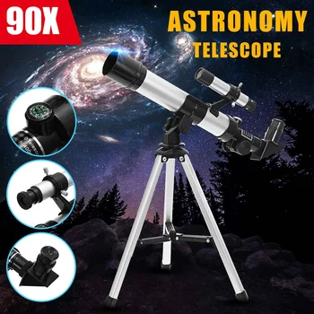 

90X Astronomical Telescope With Tripod Outdoor Monocular Star Viewing Spotting Scope Educational Tool Kids Gift Zoom Telescopes