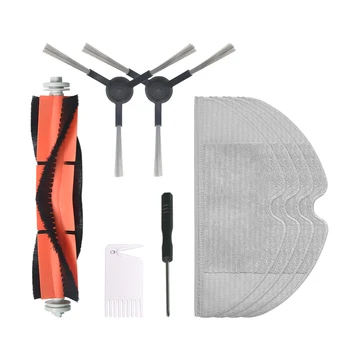 

9pcs Replacements for 1C Vacuum Cleaner Parts Accessories 2*Side Brushes 1*Main Brush 4*Rags 1*Screwdriver 1*White Brush