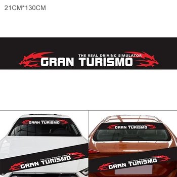 

130 x 21CM PVC GRAN Letter Pattern Car Sun-Resistant Front Rear Windshield Sticker Creative car sticker Suitable for Car
