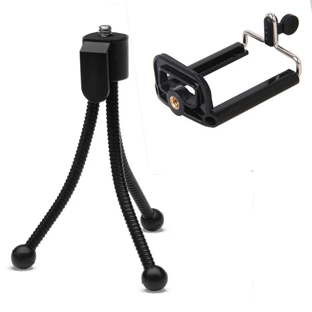 Tripod with Clip Штатив для телефона металлический мини-штатив легкий штатив подставка крепление для цифровой камеры веб-камера Телефон DV штатив - Цвет: Tripod with Clip