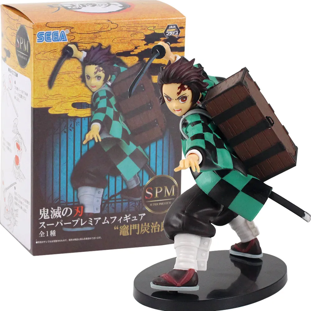 18 см аниме Demon Slayer фигурка Kamado Tanjirou игрушки Kimetsu no Yaiba боевые с сумкой ПВХ Фигурки