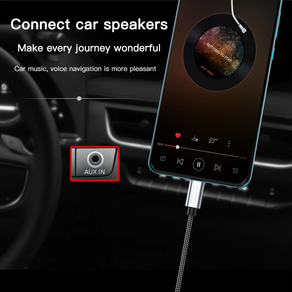 Headphone Amplifier Audio Decoder Portable DAC Amplifier Audio Amp Adapter KEYSION HIFI DAC Earphone Amplifier USB Type C to AUX Speaker Cable Adapter 32bit 384kHz HD Digital Decoder Car Audio Input Cord