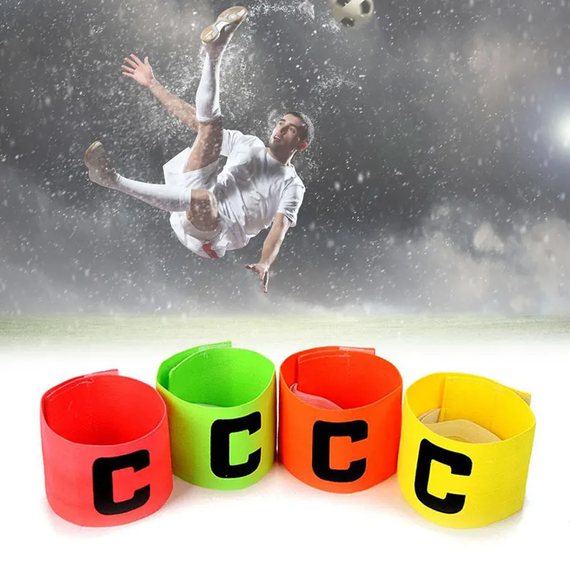 Футбольные соревнования, нарукавники, эластичный плеер, регулируемый Профессиональный C буква, 3 цвета, подарок, наружная футбольная повязка, капитан