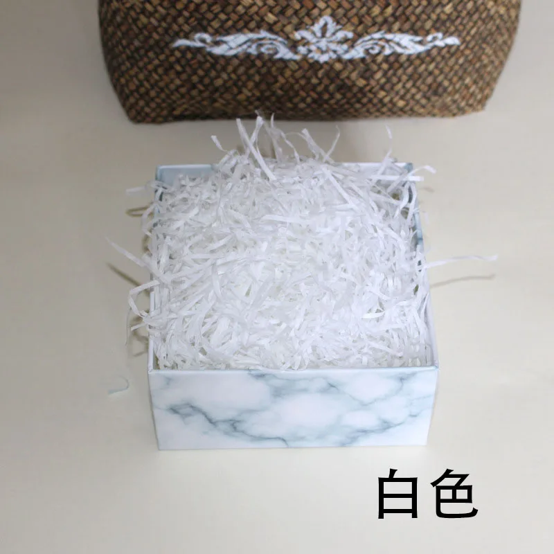 White Поделки Бумажная рафия измельченные Crinkle бумага конфетти подарки/коробка наполнения материал День рождения/Свадебная вечеринка украшения красочные конфетти - Цвет: White