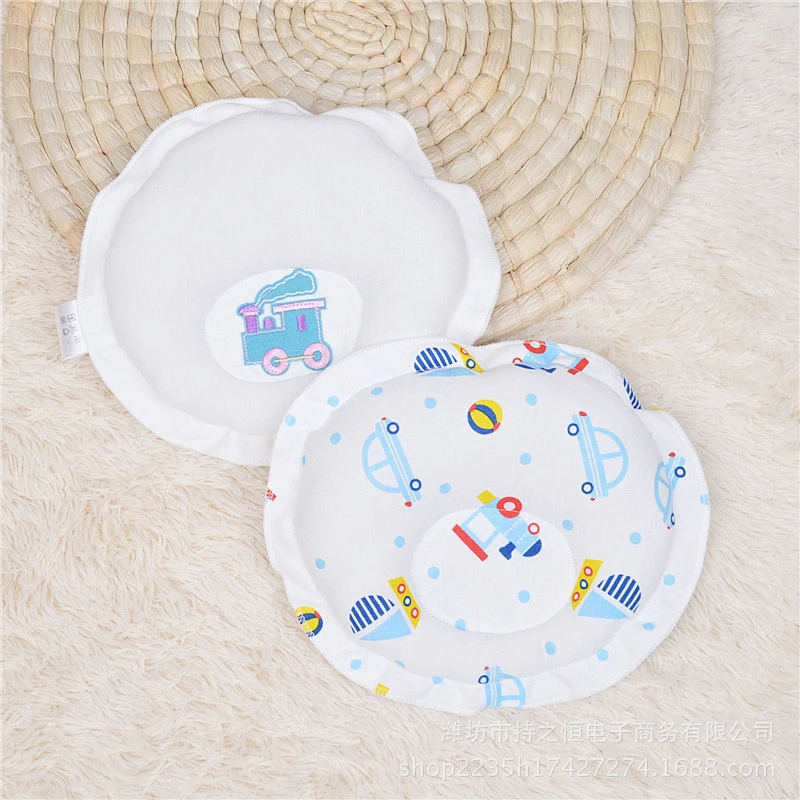 Infant Pillow Head Positioner Baby Sleep Pillow Cotton Newborn Head Support 0-12 Month Bedding Printing