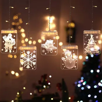 

Flashing Ornament Curtain Light Warm light Christmas Pendant Christmas Decor String Lights LED lights