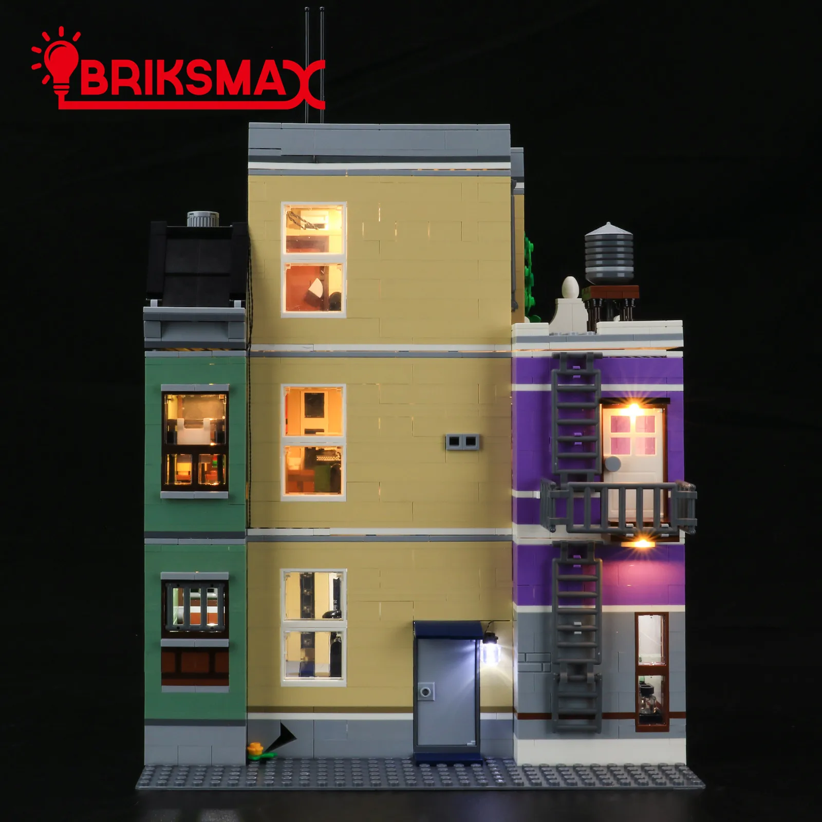 BriksMax Led Light Kit For 10278 Police Station， Remote Control