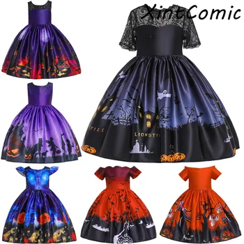 

Arrival Halloween Skiets Party Children Kids Cosplay Witch Costume For Girls Halloween Costume Party Witch Dresses