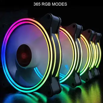 

1PC Cooling Fan 120mm RGB Adjustable LED Multiple Thin For Desktop 118/5000 with Fan Remote the Aperture PC CPU Cooling Con L8B6