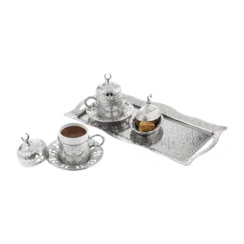 

Authentic Turkish Coffee Espresso Set Set Clover Pattern Coffeeware Arabic Coffee Cup Set Tea Cup Set Greece Coffee Set