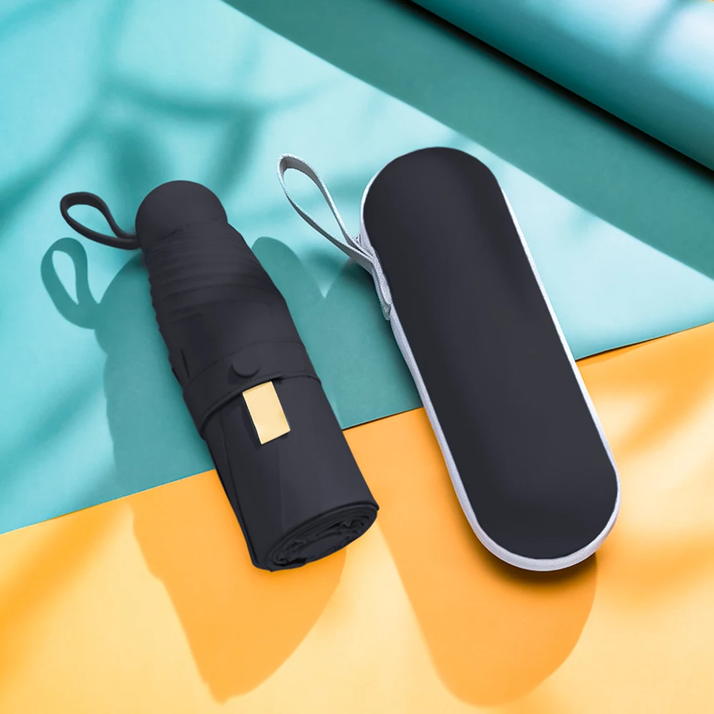 

Capsule Umbrella Ultra Light Sunscreen Five Fold Umbrella UV Protection Beautiful Gift