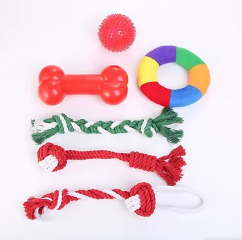 

Dog Rope Toy Wholesale Christmas Pack Dog Toy for Chewing Different Items 6pcs Dog Toys for Small Dogs