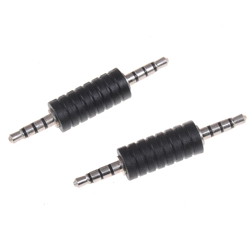 

3.5mm Stereo Male To Male Jack Audio Plug Connector Coupler Adapter Joiner 2Pcs
