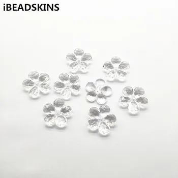 

New arrival! 22x23mm 390pcs Clear Flower shape beads for Necklace jewelry DIY making /Earrings parts,hand Made Jewelry DIY