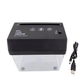 

Portable Handheld Paper Shredder Cutter A6 Folded A4 Strip Cut USB/Batteries Operated Cutting Machine for Home Office School
