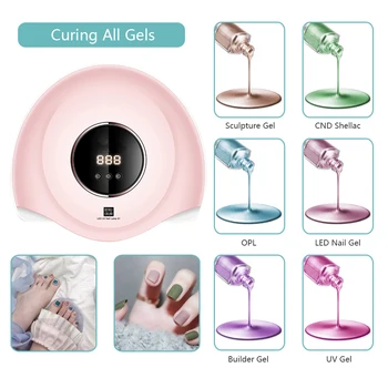 

36W UV LED Nail Lamp Dual-source Light Faster Nail Dryer for Gel Polish with LCD Screen and 4 Timer for Fingernail and Toenail