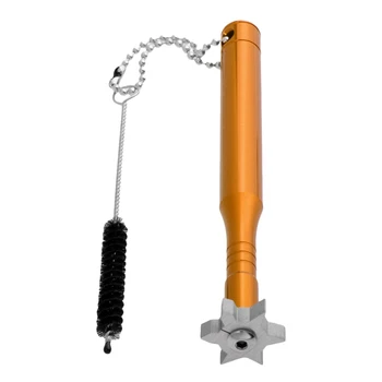 

Iron Wedge With Brush Golf Groove Sharpener Golf Cleaner For Optimal Backspin Gold