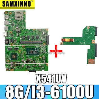 

Akemy New For Asus X541UVK X541UJ X541UV X541U F541U R541U motherboard laptop motherboard W/ 8GB RAM/I3-6100U GT940M