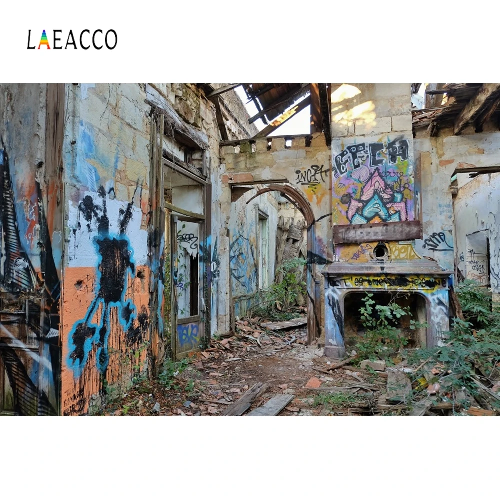 Laeacco гранж граффити сцена ребенок фотографические фоны индивидуальные
