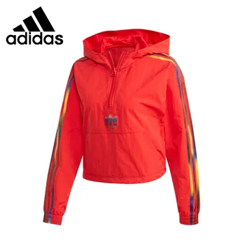

Original New Arrival Adidas Originals CROPPED HALFZIP Women's jacket Hooded Sportswear