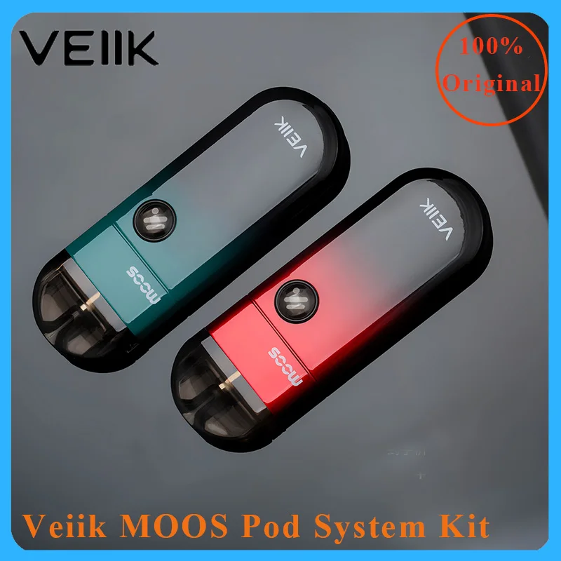 

Vape pod VEIIK Moos pod Starter Kit 1100mAh & 2ml Refillable Tank E Cigarette vs justfog c601/Renova Zero pod System E-cig Kit