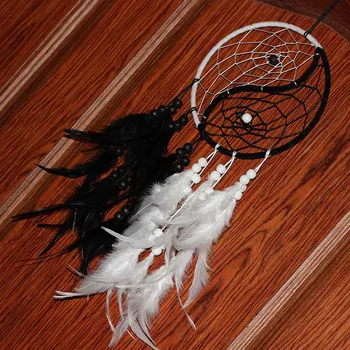 

Dreamcatcher Yin&Yang Feather Pendent Handmade Hanging Decoration Car Wall Home