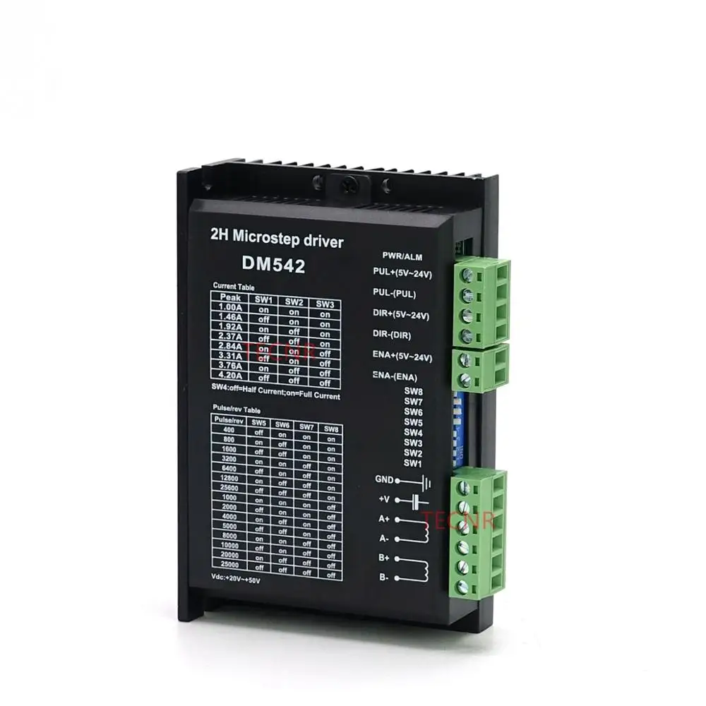 TECNR DM542 шаговый двигатель драйвер комплект с Nema23 двигатель 76 мм 3A 1.8N.m