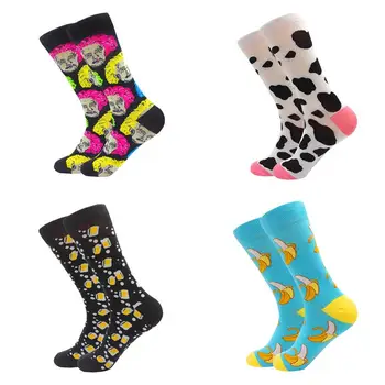 

Personality Art Female Socks sewing pattern Mid-High Cute Socks for Men and Women cartoon fashion skarpety