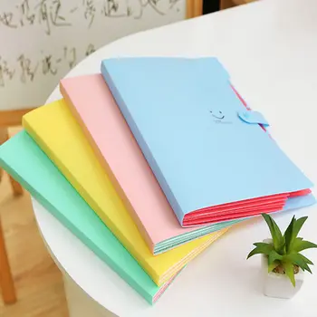 

Useful 1pc Plastic Candy Color Document Bag Envelope To The Organ Package Multilayer 5 Into The Folder Folder File Bag Organ Bag