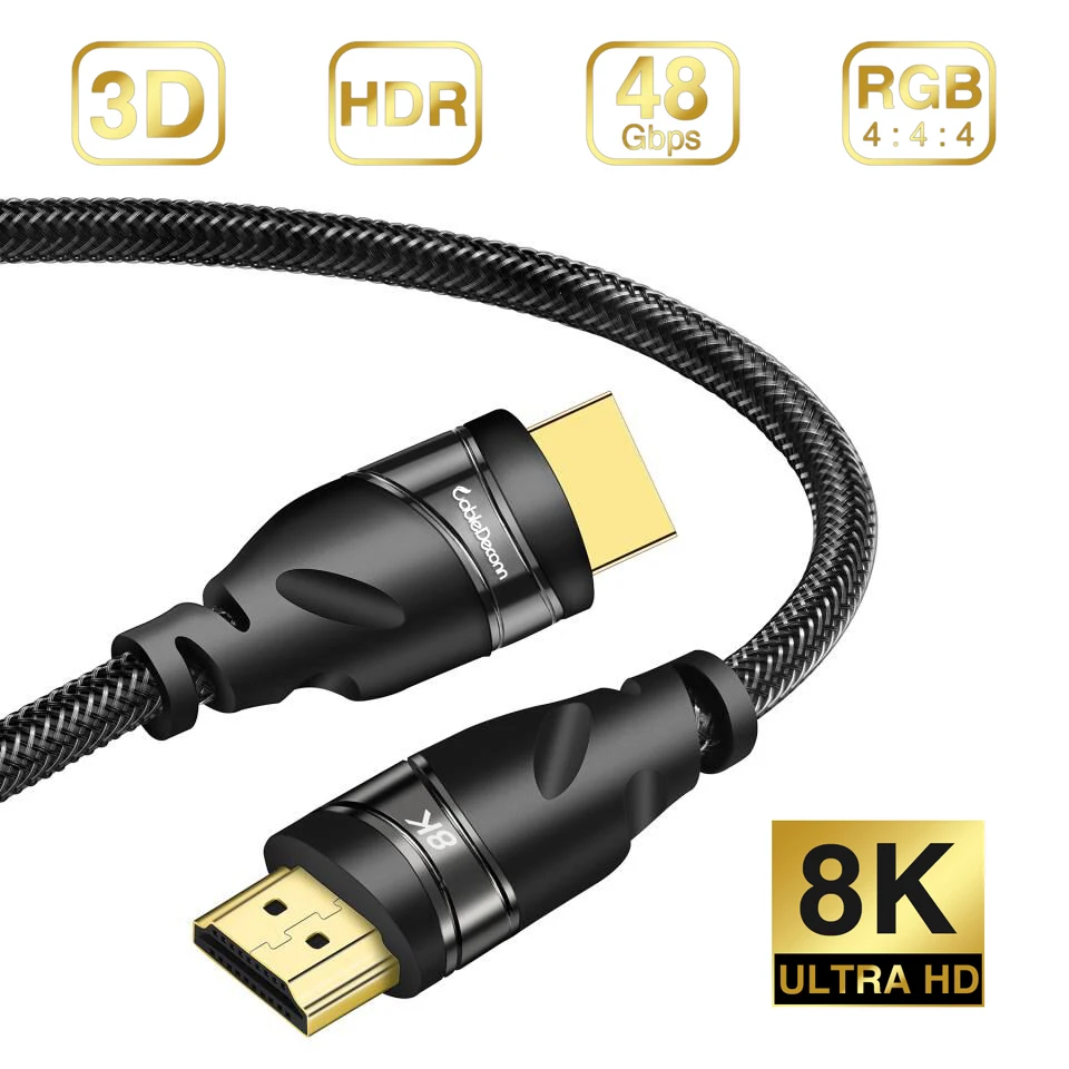 HDMI 2,1 видео кабель медный 8K@ 60 HZ 4K@ 120HZ UHD HDR 48 Гбит/с кабель HDMI конвертер для PS4 HDTVs Проекторы высокая скорость 8K 1M 2M