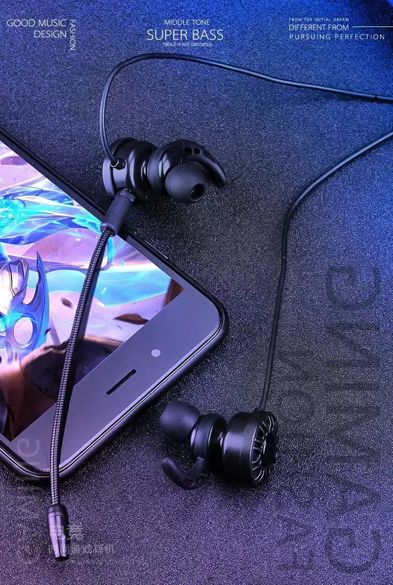 Гарнитура для геймеров, наушники-вкладыши, Audifonos Game, 3,5 мм, PC, мобильный наушник, ушной бутон, гарнитура с двойным микрофоном для соревнований по играм