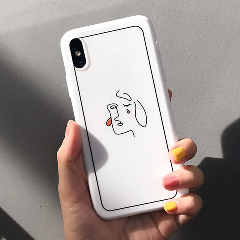 SACOOO телефонный чехол для iPhone 6 6s 7 8 Plus X XR XS Max модный белый простой женский Мягкий
