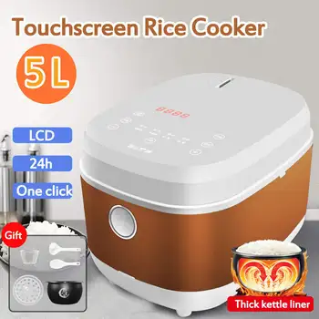 

5L Electric Rice Cooker Kitchen Large capacity Cooker Rice Cook Machine Intelligent Appointment Led Display with sugar filter