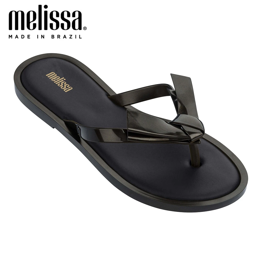 MELISSA V/женская прозрачная обувь с бантом Шлепанцы на плоской подошве Сандалии