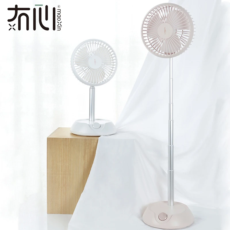 

Maoxin electric fan air cooler height adjustment desk fan 180 degree shaking head fan battery powered rechargeable fan