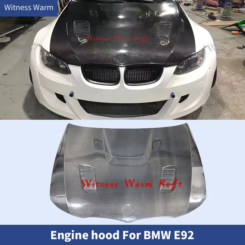 Крышка двигателя из углеродного волокна для BMW серии 3 крышка настоящего E92 капот