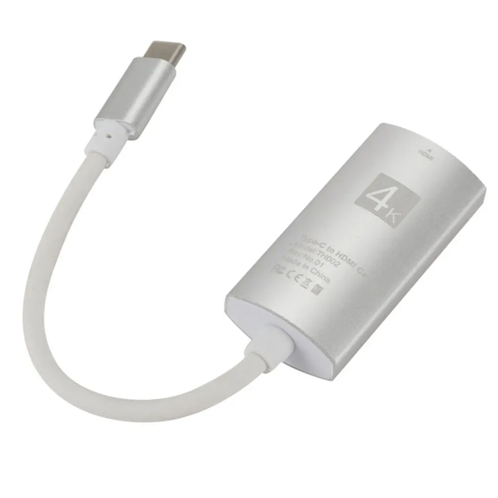 Белый USB C к HDMI 4K кабель адаптер Тип C HDMI Thunderbolt 3 для huawei mate 20 macBook pro pro galaxy S9 HDMI USB-C - Цвет: Белый