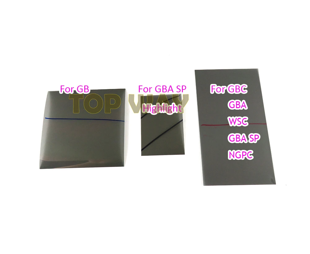 

Backlit Screen Modify Part For Gamboy GB for GBA SP Highlight for GBC GBA WSC GBA SP NGPC Polarized Polarizer Filter Film Sheet