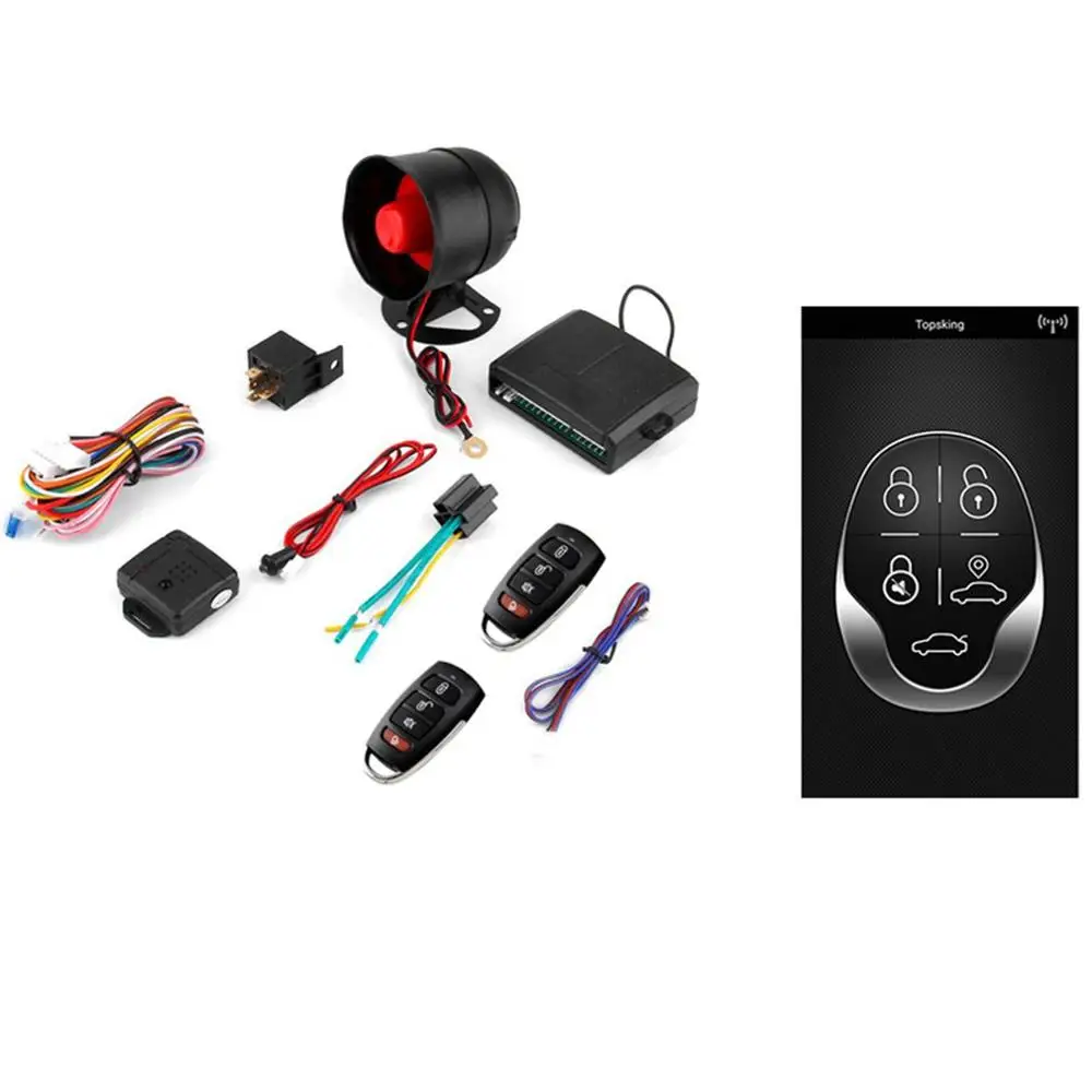 One-Way Car Burglar Alarm Mobile Phone App Control Alarm Sound And Light Alarm Anti-Hijacking Alarms