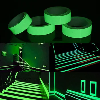 

5M*2cm Luminous Wall Sticker Fluorescent Night Self-adhesive Glow In The Dark Switch Sticker Tape Room Decoration Warning Tape