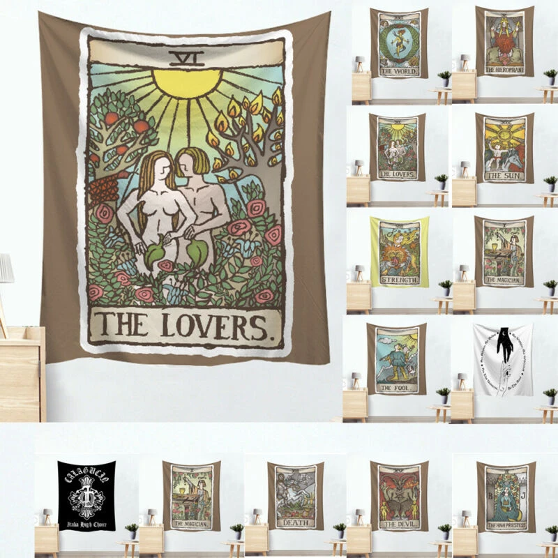 Indian Tapestry Tarot Card Wall Hanging Art Tarot Card Mandala Hippie Gypsy Bohemian Bedspread Home Decor Tapestry Aliexpress