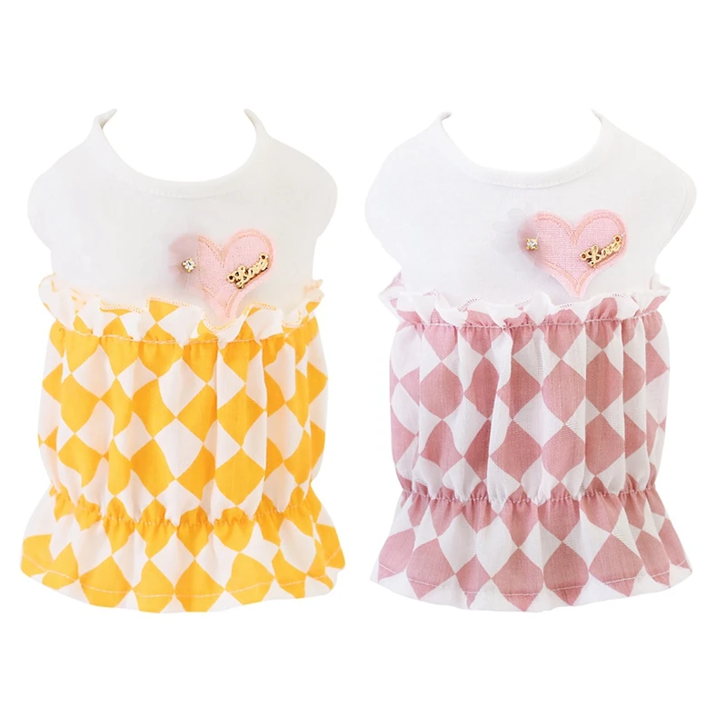 

Dog Cat Summer Dress Printed Dog Clothes T Shirt Princess Chihuahua Dog Mascotas Roupa Pup Cat Supplies