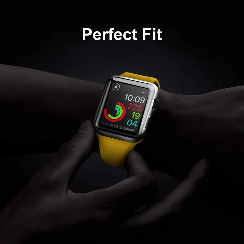 3D HD чехол из закаленного стекла для Apple Watch 3 2 1 38 мм 42 Защитная пленка iWatch 5 4 44 40