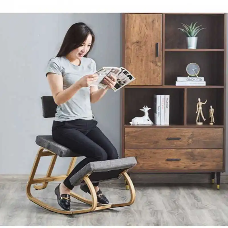 Description Picture 5 of itemOriginal Ergonomic Kneeling Chair Stool Home Office Furniture Ergonomic Rocking Wooden Kneeling Computer Folding Posture Chair